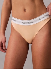 Calvin Klein Orange Thong Icon Cotton Modal Knickers - Image 3 of 6