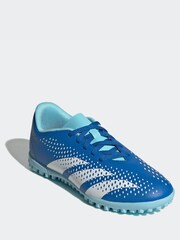adidas Blue/White Football Sport Kids Predator Accuracy.4 Turf Boots - Image 4 of 10