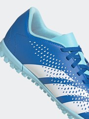 adidas Blue/White Football Sport Kids Predator Accuracy.4 Turf Boots - Image 9 of 10