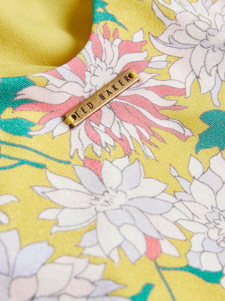 Ted Baker Yellow Adelisa Soft Cupped Swimming Costume - Image 3 of 3