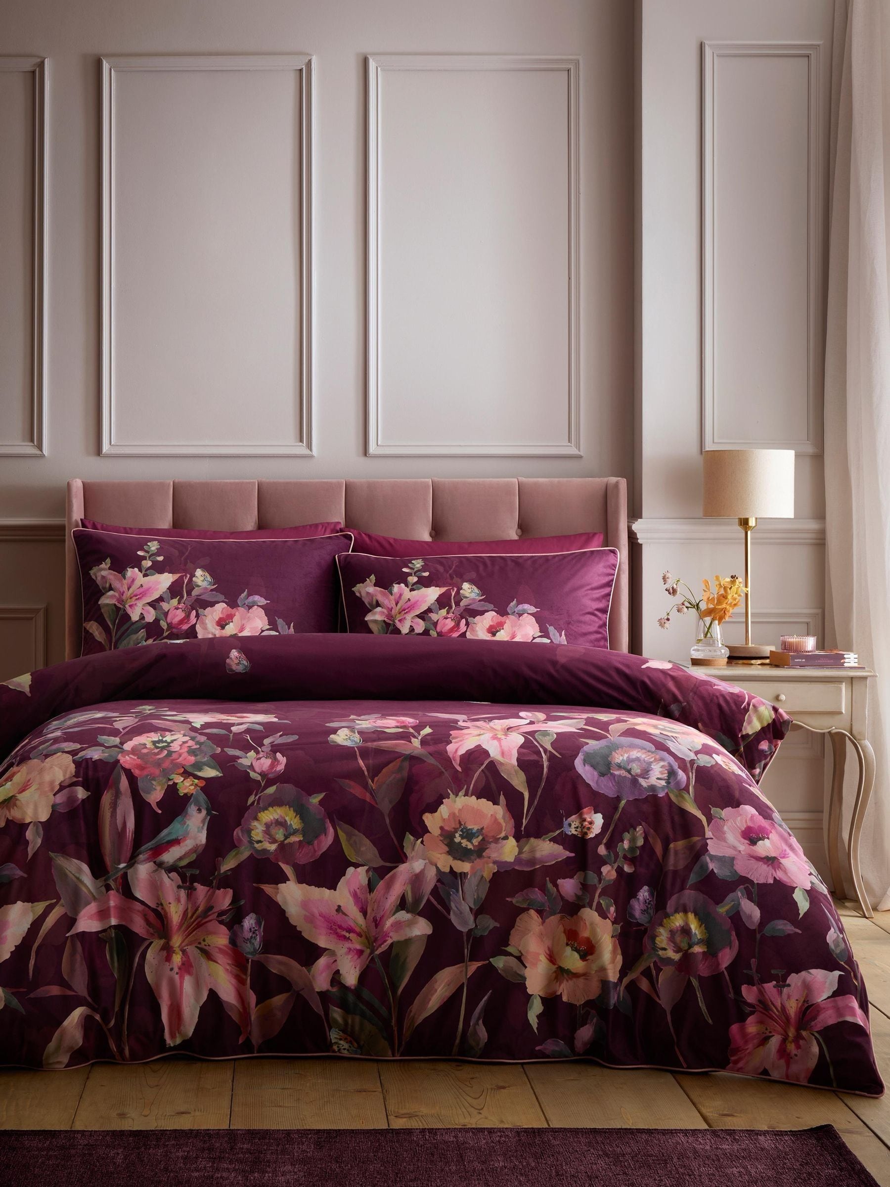 Soiree Berry Tatiana Duvet Cover Set King 230 X 220Cm – Soft Touch Bedding With Elegant Floral Design, Includes 2 Pillowcases - Image 4