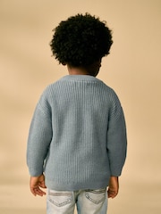 Blue Crew Neck Knitted Jumper (3mths-7yrs) - Image 2 of 8