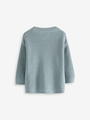 Blue Crew Neck Knitted Jumper (3mths-7yrs) - Image 7 of 8