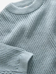 Blue Crew Neck Knitted Jumper (3mths-7yrs) - Image 8 of 8