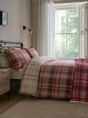 Dreams & Drapes Red Bennet Check Sherpa Reverse Throw - Image 2 of 5