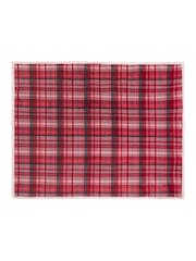 Dreams & Drapes Red Bennet Check Sherpa Reverse Throw - Image 4 of 5