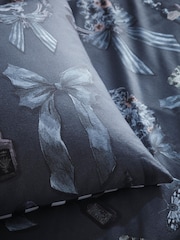 Fusion Grey Bows Noir Easy Care Duvet Cover & Pillowcase Set - Image 3 of 4