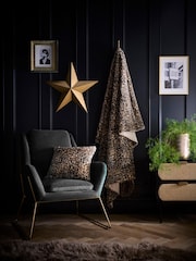 Fusion Natural Leopard Faux Fur Filled Cushion - Image 4 of 4