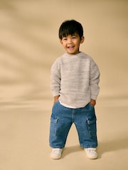 Neutral Crew Neck Knitted Jumper (3mths-7yrs) - Image 1 of 9