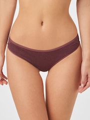 Grey Marl/Pink/Plum Bikini Lace Knickers 4 Pack - Image 2 of 11
