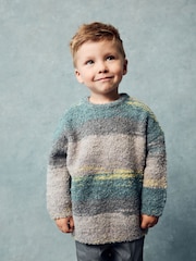 Blue/Green Long Sleeve Crew Neck Jumper (3mths-7yrs) - Image 1 of 8