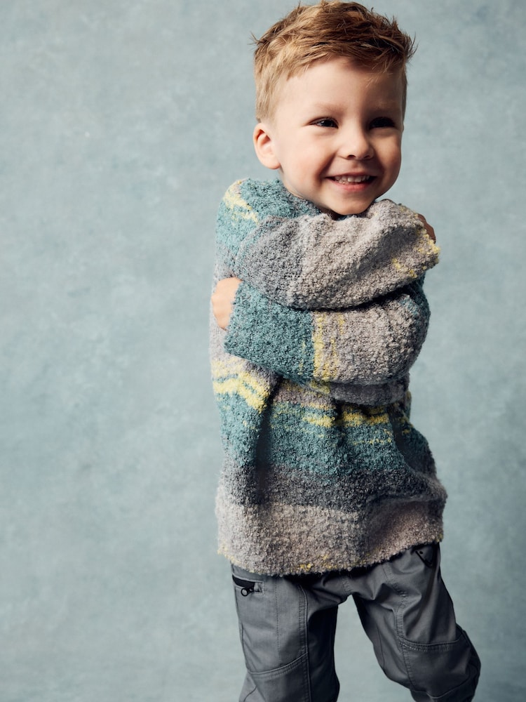 Blue/Green Long Sleeve Crew Neck Jumper (3mths-7yrs) - Image 2 of 8