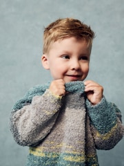 Blue/Green Long Sleeve Crew Neck Jumper (3mths-7yrs) - Image 3 of 8