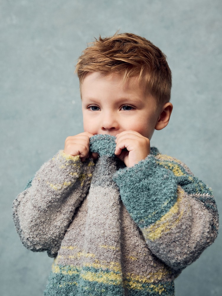 Blue/Green Long Sleeve Crew Neck Jumper (3mths-7yrs) - Image 8 of 8