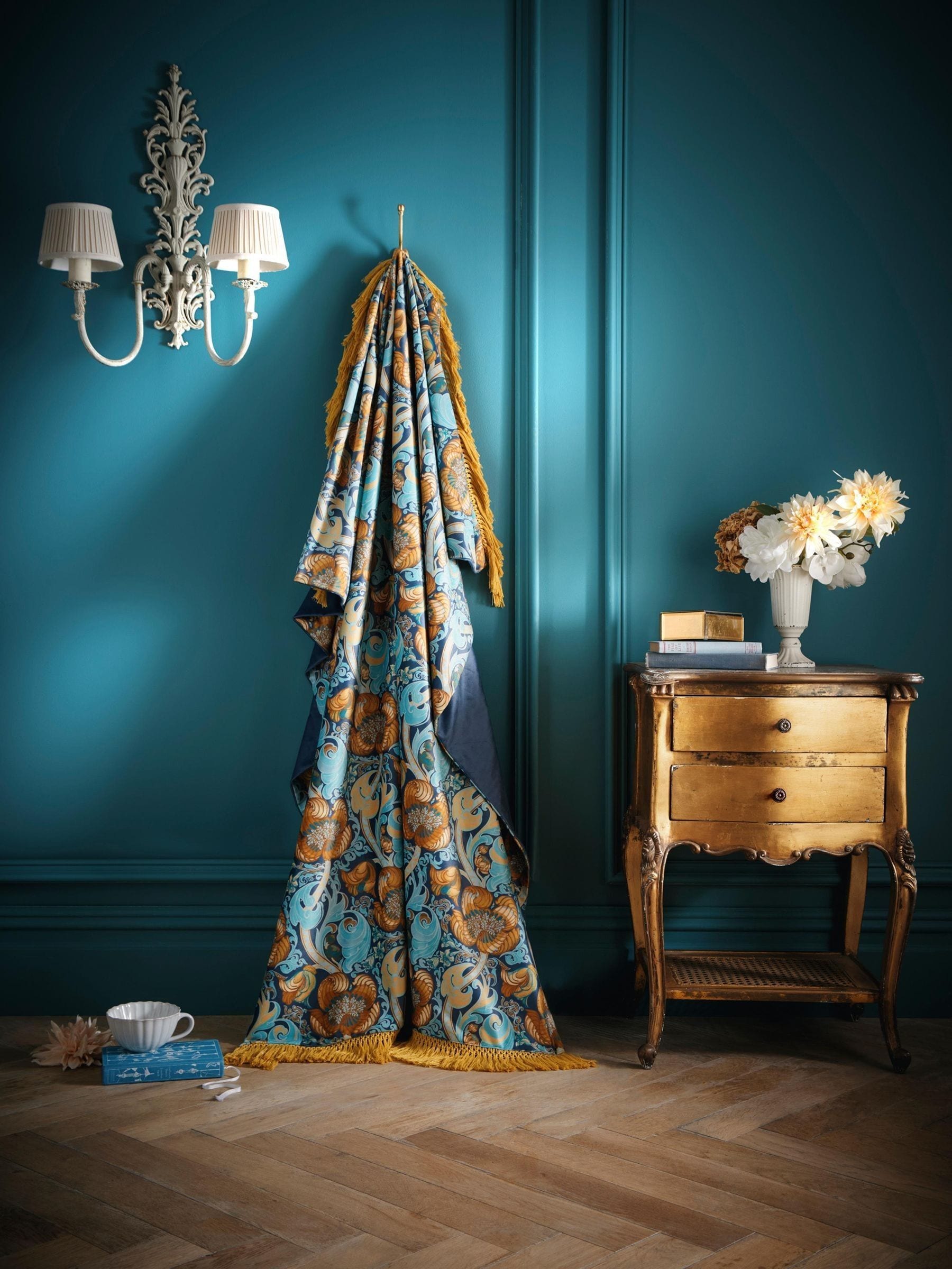 House of Llewelyn-Bowen Down the Dilly Ochre Throw – Maximalist Blanket – Recycled Polyester – 130x180cms - Image 8