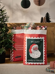 Retro Santa Gift Sack - Image 1 of 2