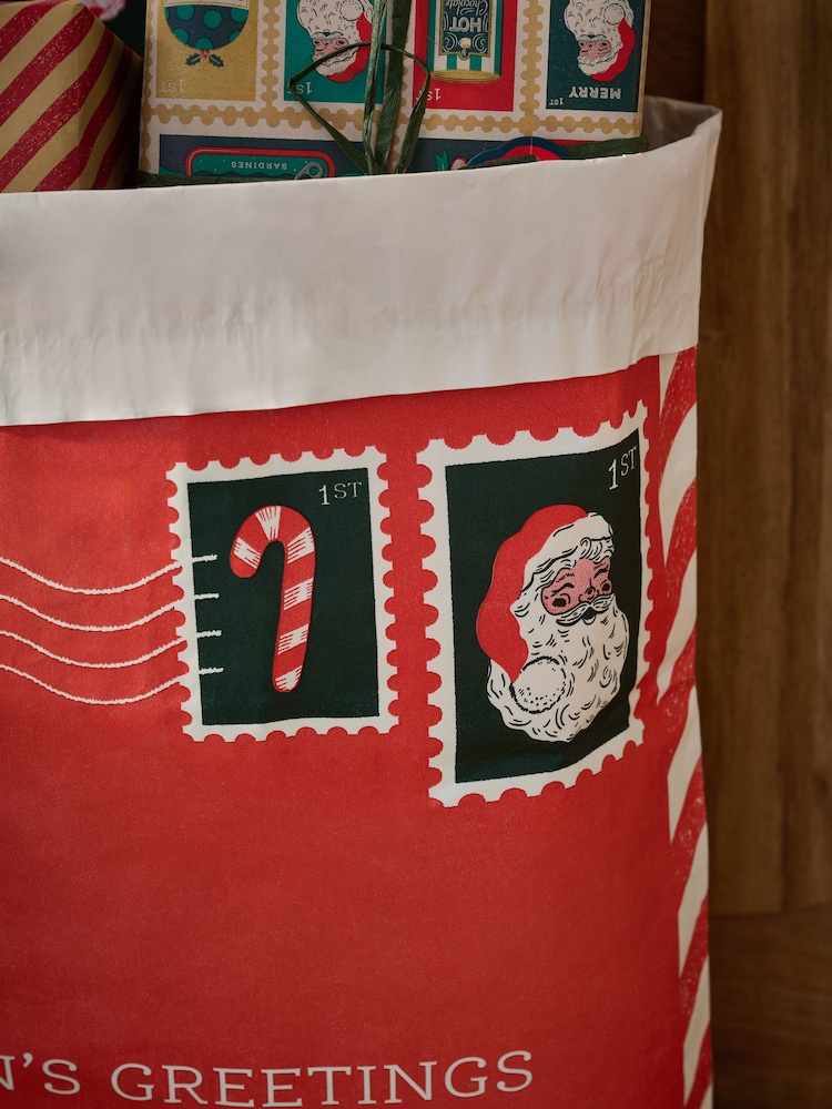 Retro Santa Gift Sack - Image 2 of 2