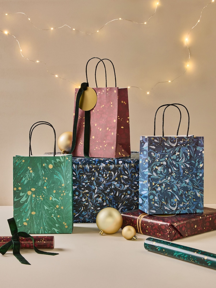 Marble Christmas 6 Pack Gift Bags - Image 1 of 3