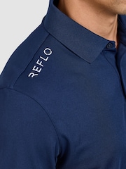 Reflo Blue Bohai Short Sleeve Polo Shirt - Image 4 of 5