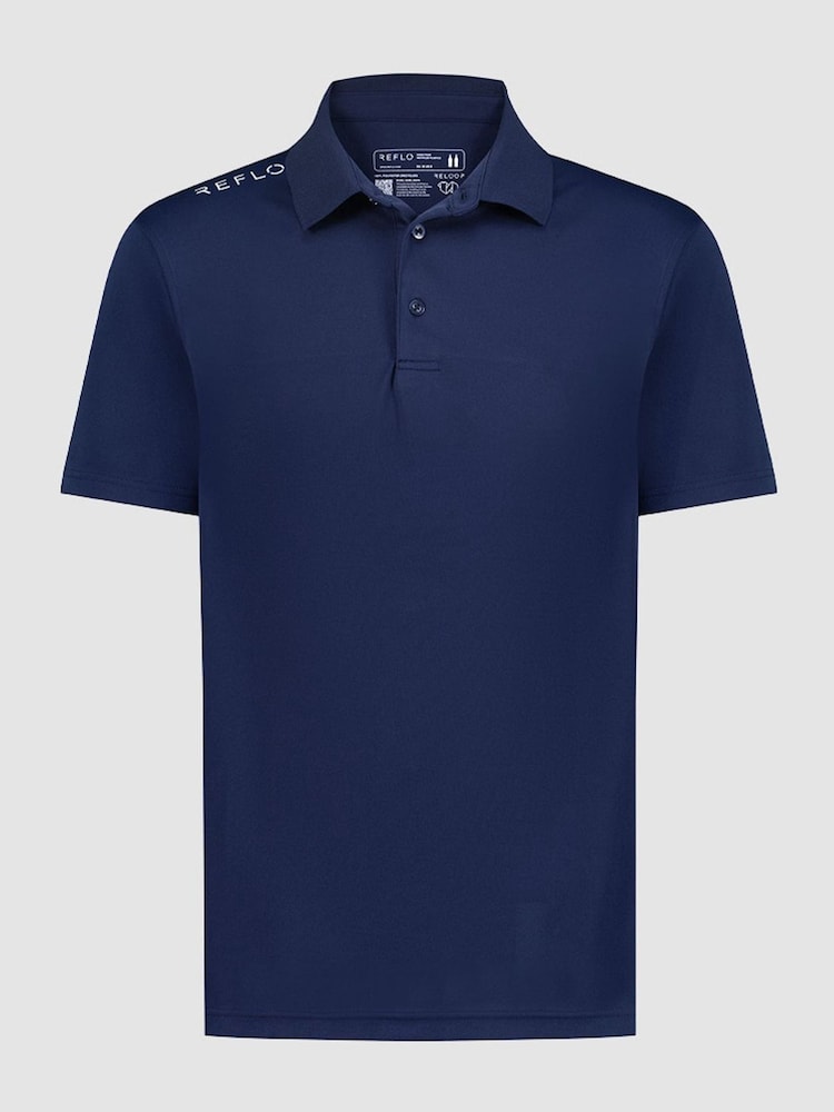 Reflo Blue Bohai Short Sleeve Polo Shirt - Image 5 of 5 Reflo Blue Bohai Short Sleeve Polo Shirt - Image 5 of 5