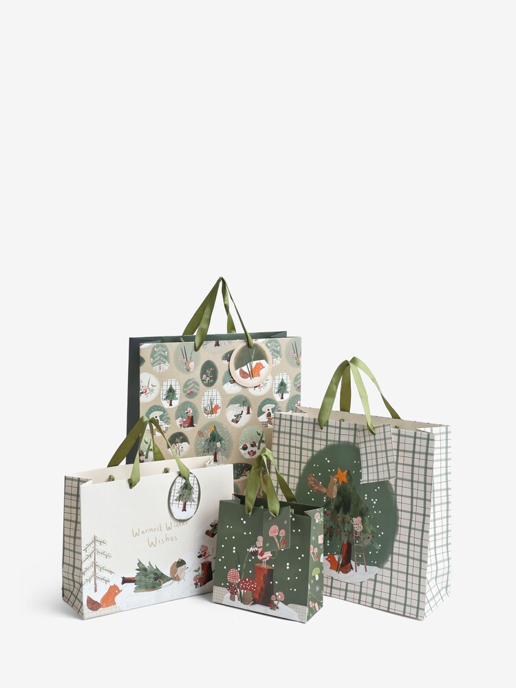 Forest Friends Christmas 4 Pack Gift Bags - Image 2 of 2