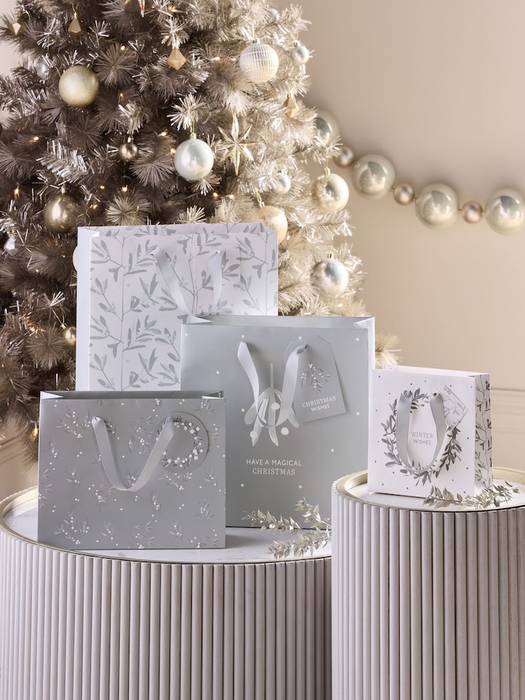 Silver Berries Christmas 4 Pack Gift Bags - Image 1 of 2