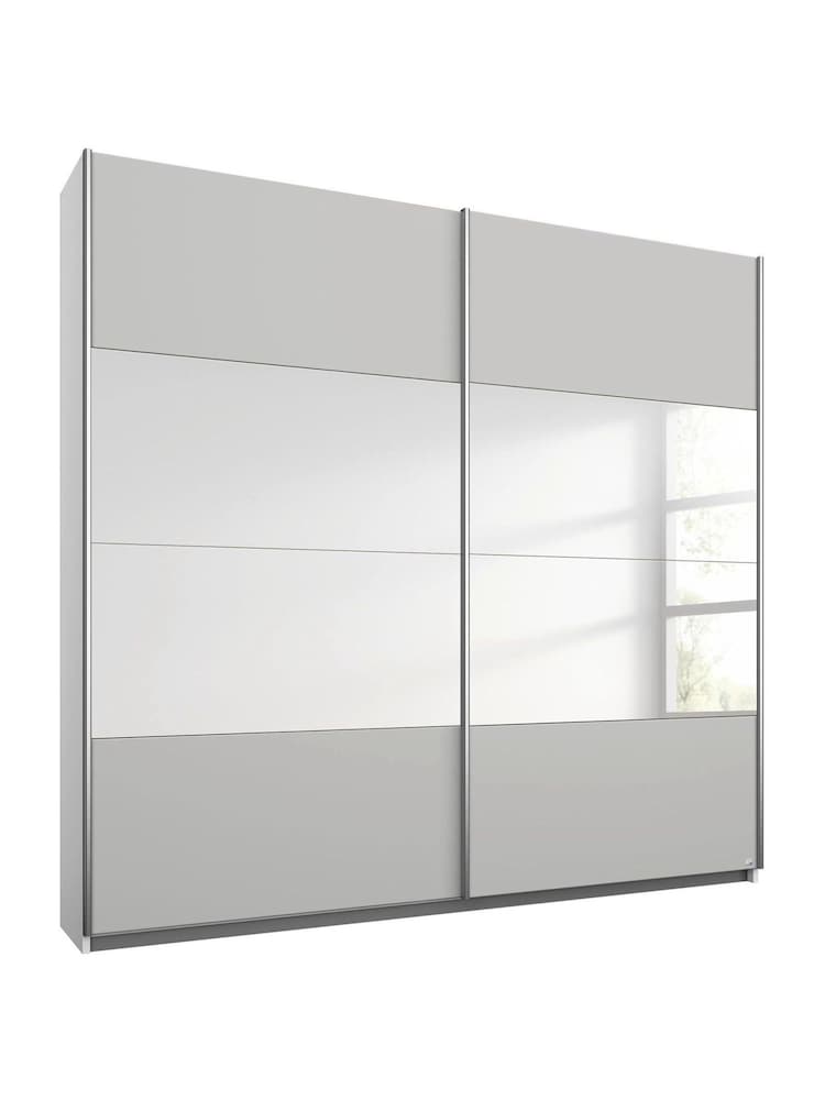 Rauch Grey Cameron Wood and Mirror Sliding Semi 1.8m Sliding Fitted Wardrobe - Image 1 of 3