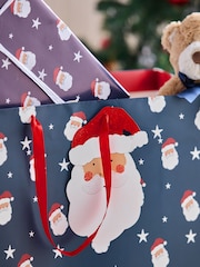 Navy Santa Christmas Large Gift Bags - Image 2 of 3