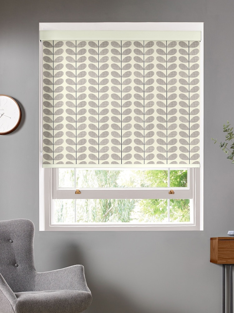 Orla Kiely Grey Scribble Stem Made To Measure Roller Blind - Image 1 of 3