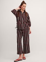 Monsoon Brown Callie Thorpe x Monsoon Stripe Linen Blend Shirt - Image 2 of 6