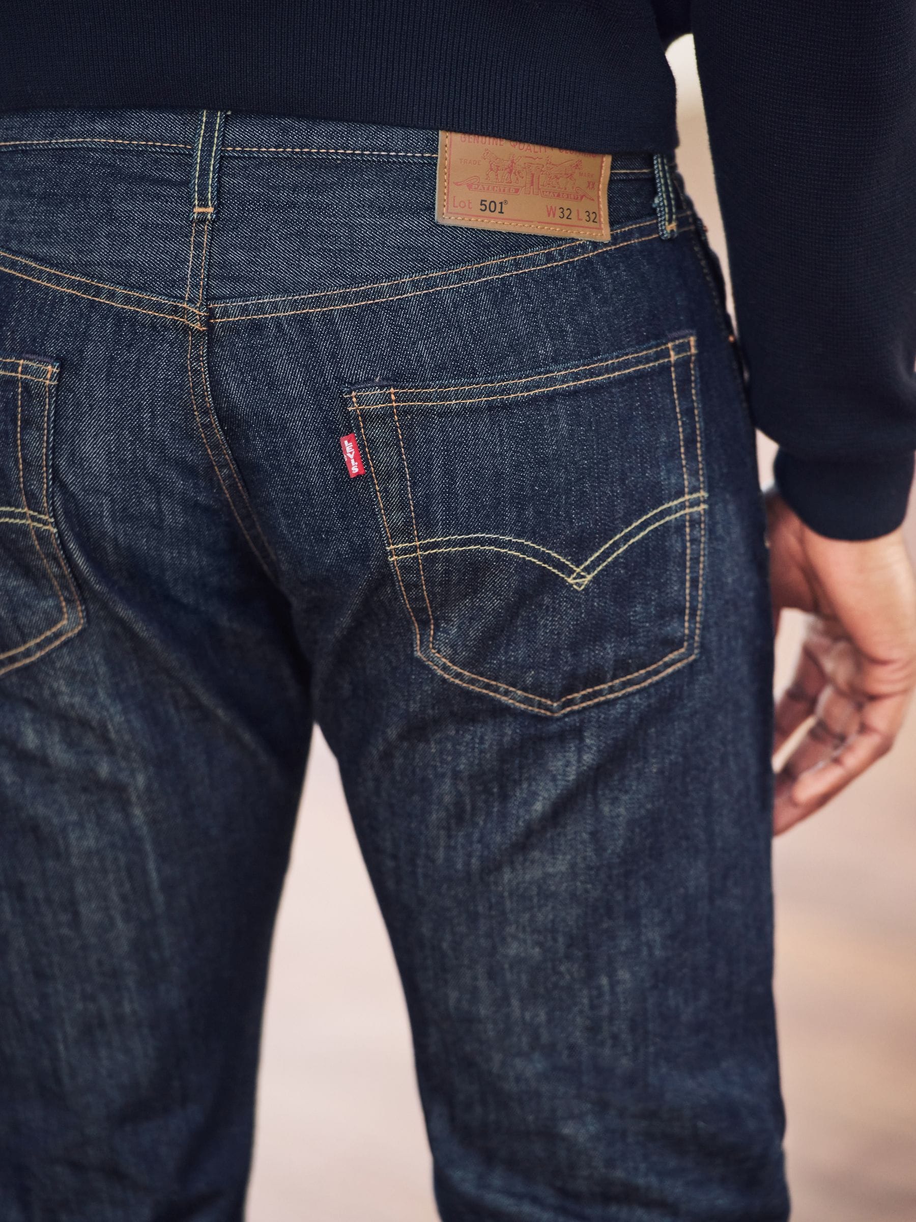 Buy Levi s Marlon Dark Navy Blue Denim 501 Original 100 Cotton Jeans from Next Turkey