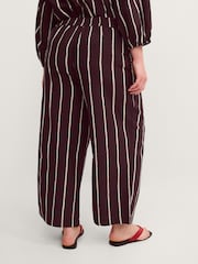 Monsoon Brown Callie Thorpe x Monsoon Stripe Linen Blend Wide Leg Trousers - Image 5 of 9