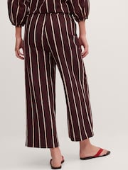 Monsoon Brown Callie Thorpe x Monsoon Stripe Linen Blend Wide Leg Trousers - Image 7 of 9