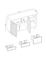 Dark Lloyd Mango Wood Slim Sideboard - Image 9 of 9