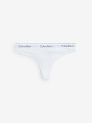 Calvin Klein White Icon Cotton Modal Thongs 2 Pack - Image 2 of 3