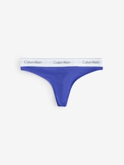 Calvin Klein White Icon Cotton Modal Thongs 2 Pack - Image 3 of 3