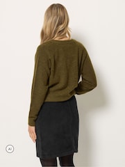 Long Tall Sally Black Cord Cotton Mini Skirt - Image 3 of 6