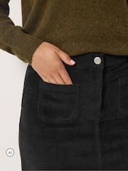 Long Tall Sally Black Cord Cotton Mini Skirt - Image 4 of 6