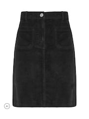 Long Tall Sally Black Cord Cotton Mini Skirt - Image 5 of 6