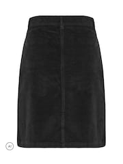 Long Tall Sally Black Cord Cotton Mini Skirt - Image 6 of 6