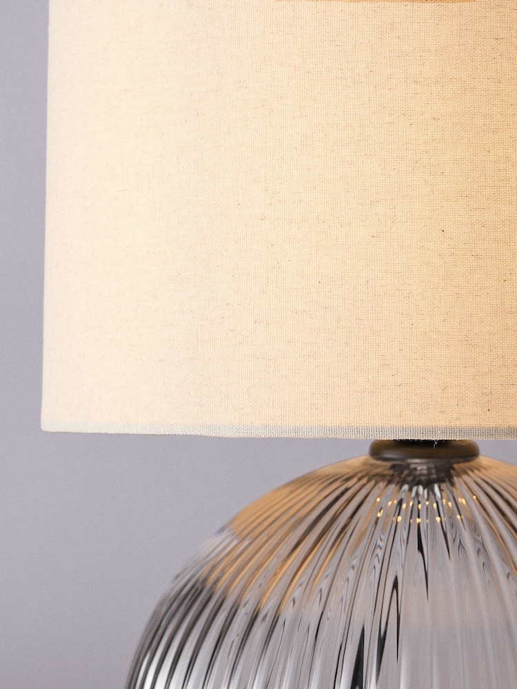 The Set 2 Pack Black Ribbed Glass Round Table Lamps - Image 5 of 5 The Set 2 Pack Black Ribbed Glass Round Table Lamps - Image 5 of 5
