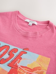 Pink Sangria Graphic Crew Neck T-Shirt - Image 3 of 3