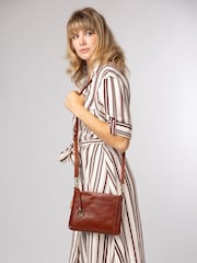 Conkca Brown 'Yew' Leather Cross-Body Bag - Image 2 of 6
