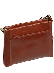 Conkca Brown 'Yew' Leather Cross-Body Bag - Image 4 of 6