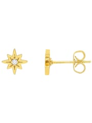 Estella Bartlett Gold Cosmic Star Stud Earrings Cubic Zirconia - Image 2 of 3