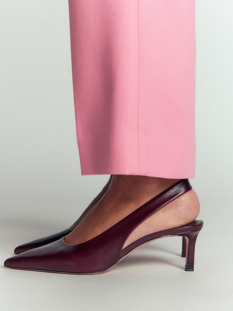 Boden Purple Hope Slingback Kitten Heels - Image 1 of 5 Boden Purple Hope Slingback Kitten Heels - Image 1 of 5