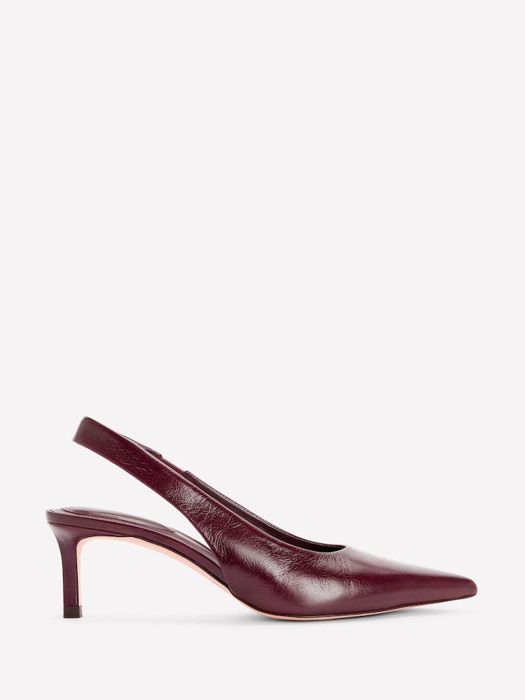 Boden Purple Hope Slingback Kitten Heels - Image 2 of 5 Boden Purple Hope Slingback Kitten Heels - Image 2 of 5