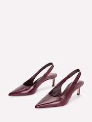 Boden Purple Hope Slingback Kitten Heels - Image 3 of 5