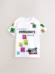 White 100% Cotton Licensed Minecraft T-Shirt (3-16yrs) - Image 1 of 3