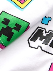 White 100% Cotton Licensed Minecraft T-Shirt (3-16yrs) - Image 3 of 3